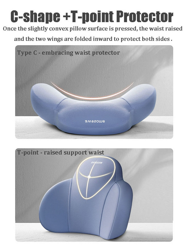 Μαξιλάρι λαιμού αυτοκινήτου Μαξιλάρι οσφυϊκής στήριξης Αυτόματο μαλακό στήριγμα ταξιδιού Κάθισμα πλάτη Υποστηρικτής μέσης Διόρθωση στάσης προσκέφαλου Κιτ αυτοκινήτου