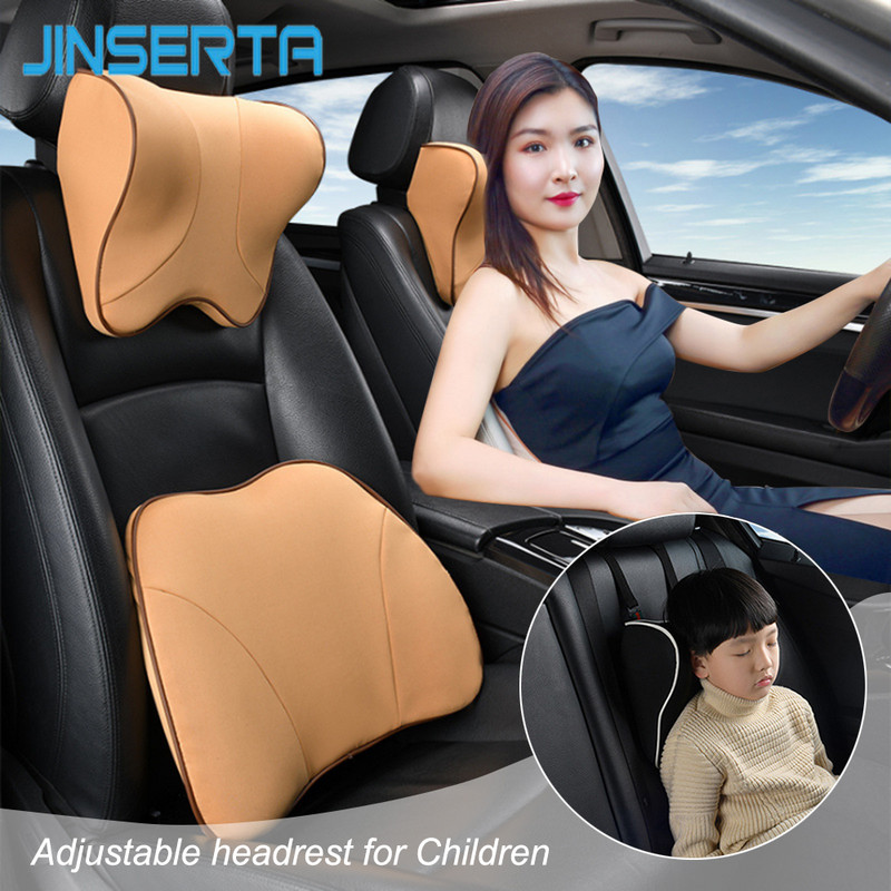 JINSERTA Car Safty Accessories Nyakpárna Állítható fejtámla Automatikus üléstámla utazópárna Audlt Gyermekeknek