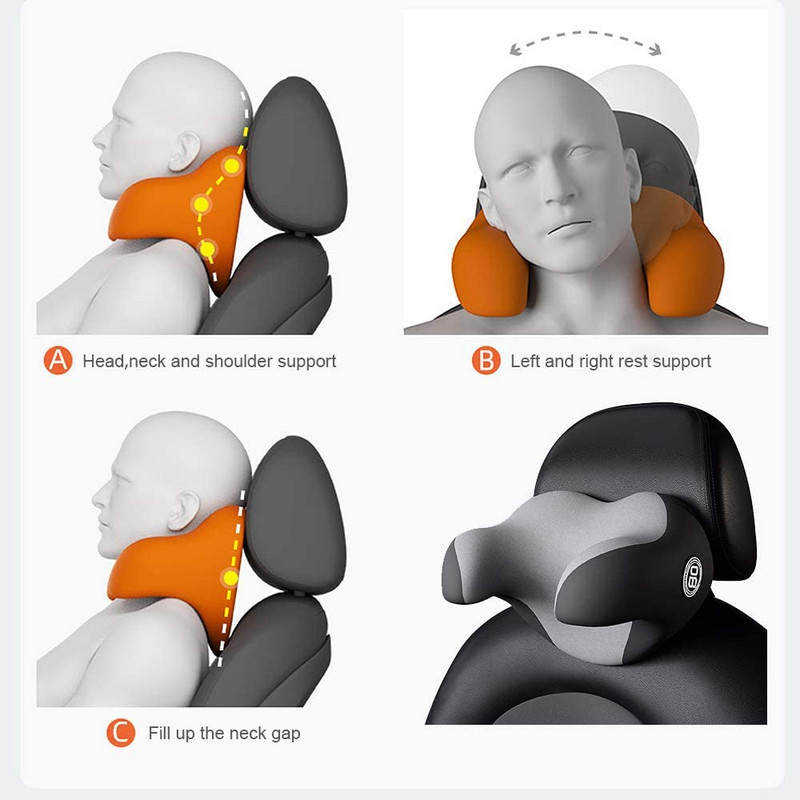 JINSERTA Μαξιλάρι αυτοκινήτου Στήριγμα πλάτης καθίσματος μαξιλαριού αυτοκινήτου Καλύμματα καθίσματος Προσκέφαλο Μαξιλάρι Άνετο ταξίδι Γραφείο στο σπίτι εύκολη εγκατάσταση
