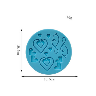 Шпички за уши/форми от смола за обеци Мини сърце Бижута Висулка за обеци Епоксидна силиконова форма Консумативи за изработка на бижута Форма за сърце