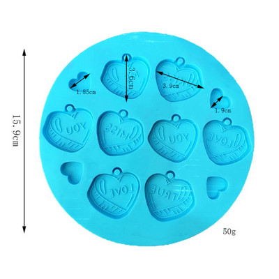 Шпички за уши/форми от смола за обеци Мини сърце Бижута Висулка за обеци Епоксидна силиконова форма Консумативи за изработка на бижута Форма за сърце