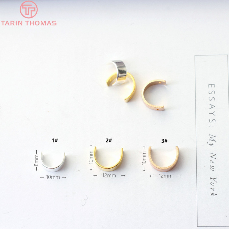 (4074)10 ΤΕΜ. Εσωτερική διάμετρος 10mm επίχρυσο ορείχαλκο σε σχήμα C Στρογγυλό σύνδεσμο για σκουλαρίκια κοσμήματα Making Findings Αξεσουάρ