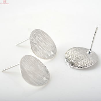 (4051) 10PCS 14MM месинг, златен цвят, кръгли обеци, игли, висококачествени находки за бижута Направи си сам, аксесоари