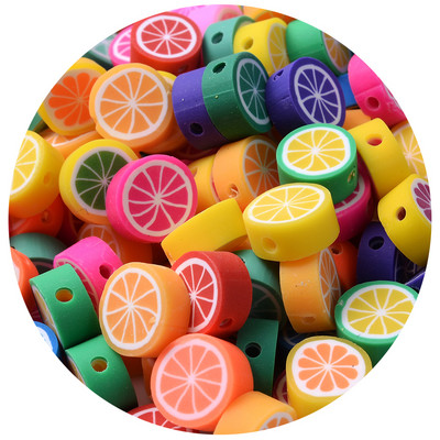 iYOE 30/50/100 kom Mix voćne glinene perle od polimerske gline limun grožđe jabuka jagoda razmaknice perle za izradu narukvice ogrlice
