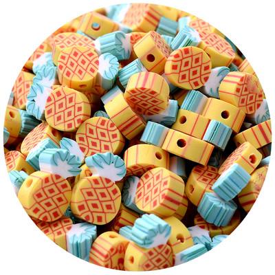 iYOE 30/50/100 kom Mix voćne glinene perle od polimerske gline limun grožđe jabuka jagoda razmaknice perle za izradu narukvice ogrlice