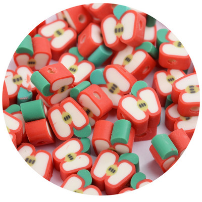 iYOE 30/50/100 kom Mix voćne glinene perle od polimerske gline limun grožđe jabuka jagoda razmaknice perle za izradu narukvice ogrlice