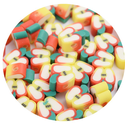 iYOE 30/50/100 kom Mix voćne glinene perle od polimerske gline limun grožđe jabuka jagoda razmaknice perle za izradu narukvice ogrlice