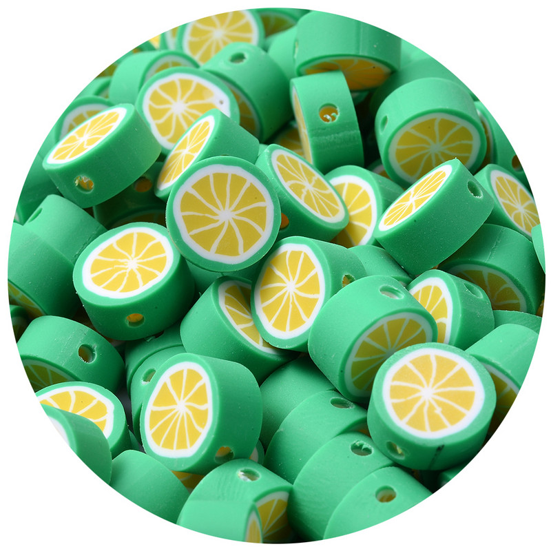 iYOE 30/50/100 kom Mix voćne glinene perle od polimerske gline limun grožđe jabuka jagoda razmaknice perle za izradu narukvice ogrlice