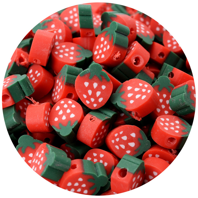 iYOE 30/50/100 kom Mix voćne glinene perle od polimerske gline limun grožđe jabuka jagoda razmaknice perle za izradu narukvice ogrlice
