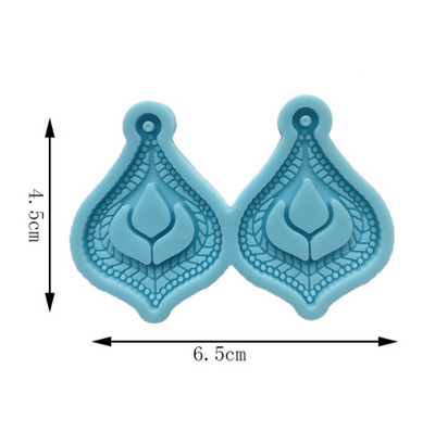 Cercei unici Mucegai din rășină Breloc Colier Pandantiv Matrite din silicon Artizanat DIY Bijuterii Prețuri pentru urechi Mucegai de turnare