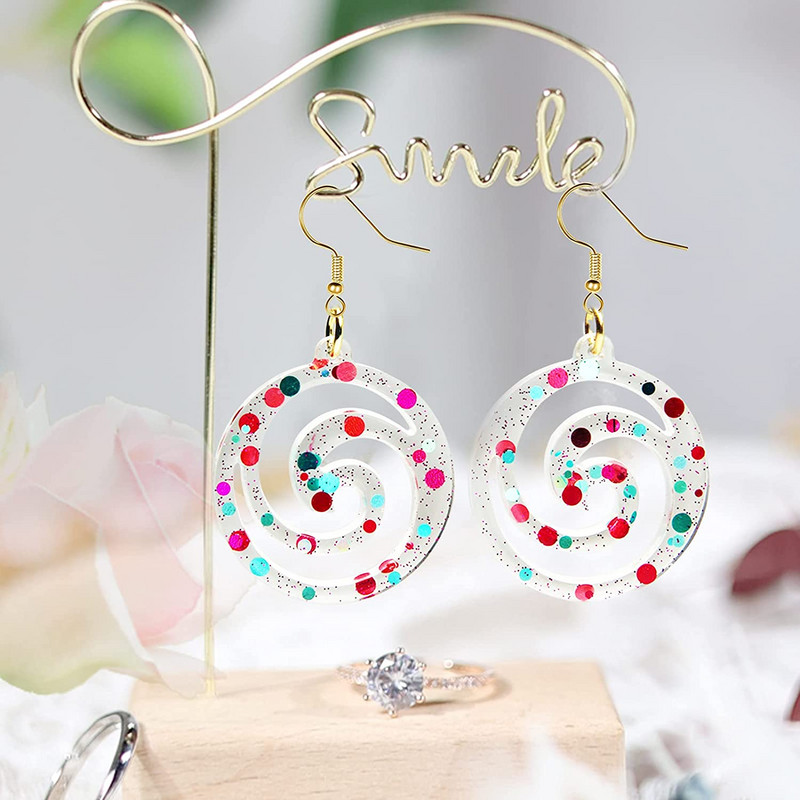 Cercei unici Mucegai din rășină Breloc Colier Pandantiv Matrite din silicon Artizanat DIY Bijuterii Prețuri pentru urechi Mucegai de turnare