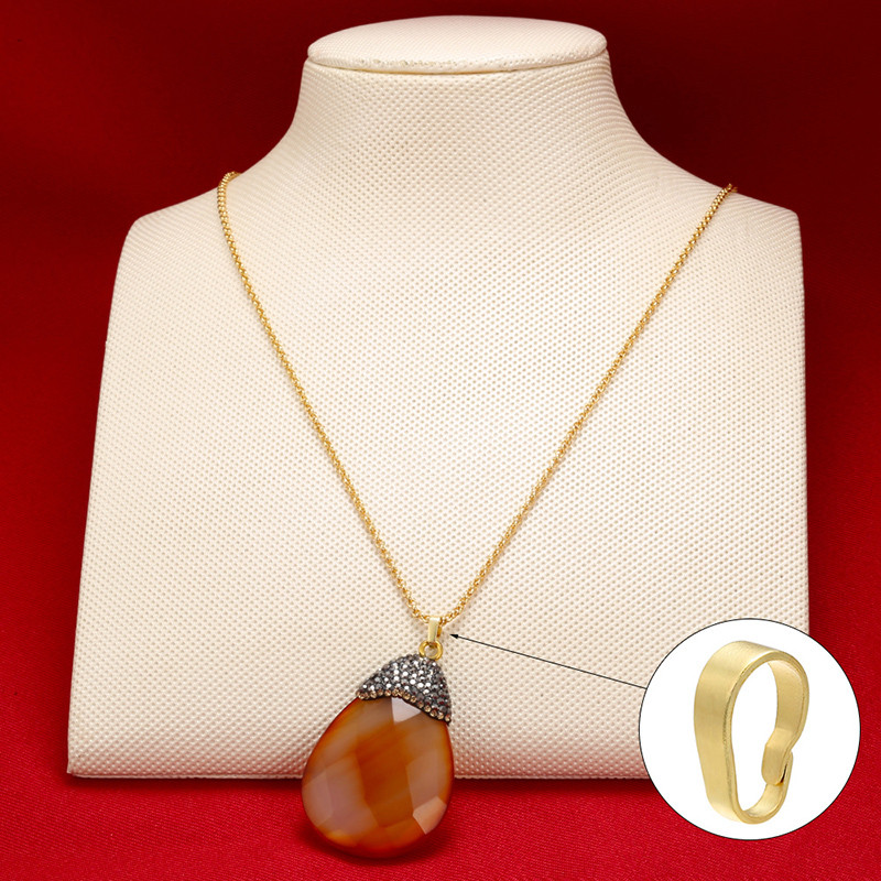 ZHUKOU 2x7mm 10db/tétel sárgaréz medál nyaklánc csat csat csatlakozók női nyaklánc ékszer készítési kiegészítők modell:VK77