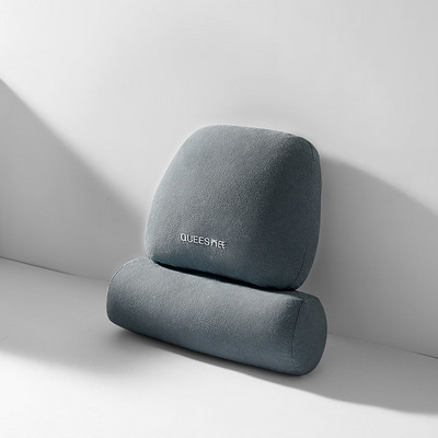 Μαξιλάρι λαιμού αυτοκινήτου Ρυθμιζόμενο προσκέφαλο με αφρό μνήμης Αυτόματο προσκέφαλο Μαξιλάρι ταξιδιού από καθαρό βαμβακερό ύφασμα οσφυϊκή στήριξη Μαξιλάρι καθίσματος