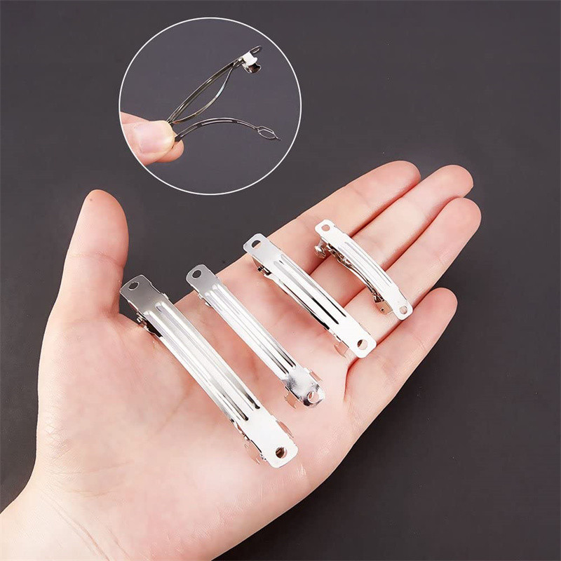 10 tk Prantsuse Barrette juuksenõela klamber, automaatne pandla alus, vibu kamm juuksenõela tarvikud peakatete jaoks Ehete valmistamise tarvikud