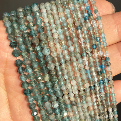 2 3 4mm margele fațetate din Lapis Lazuli Mărgele din piatră naturală liberă pentru realizarea de bijuterii, bricolaj, brățări, cercei, accesorii, 15 inchi