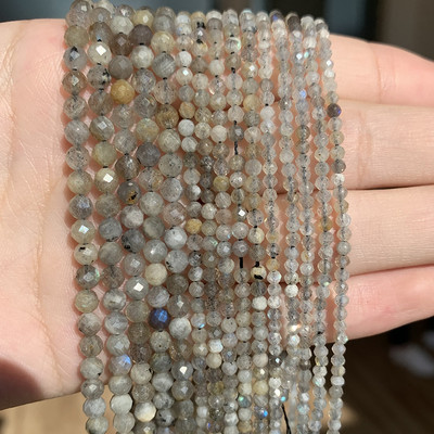 2 3 4mm margele fațetate din Lapis Lazuli Mărgele din piatră naturală liberă pentru realizarea de bijuterii, bricolaj, brățări, cercei, accesorii, 15 inchi