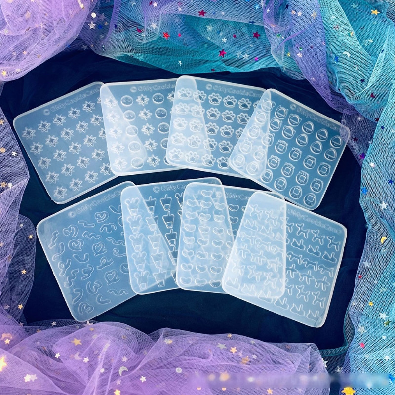 Barkácsolás aranyos mini 30 cég Jelly Bean gép öntőforma Star Candy szilikon forma ékszerkészítéshez