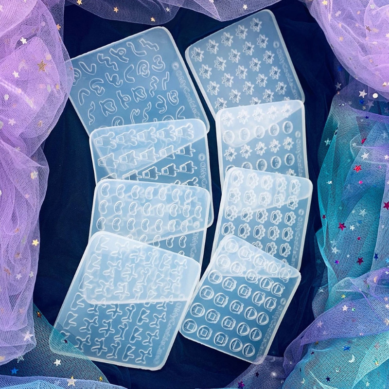 Barkácsolás aranyos mini 30 cég Jelly Bean gép öntőforma Star Candy szilikon forma ékszerkészítéshez