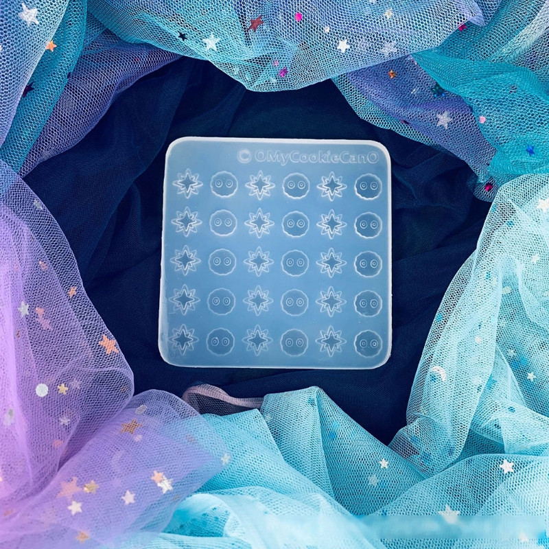 Barkácsolás aranyos mini 30 cég Jelly Bean gép öntőforma Star Candy szilikon forma ékszerkészítéshez