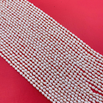 Looduslikud mageveepärlihelmed 2-13 mm riisikujulised läbi auguga pärlite võlu ehted valmistamise meisterdamine kaelakee käevõru tarvikud 36 cm