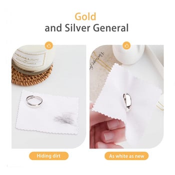 50 τμχ Individually Silver Cleaner Γυάλισμα κοσμημάτων υφασμάτινη χαρτοπετσέτα αφαίρεση αμαύρωσης εργαλείο με συσκευασία στολίδια για ασημικά χρυσό