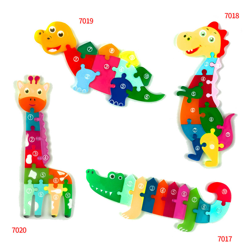 DIY dinoszaurusz zsiráf kirakós játék Krokodil ragasztóforma dinoszaurusz gyerekeknek szilikon epoxigyanta forma