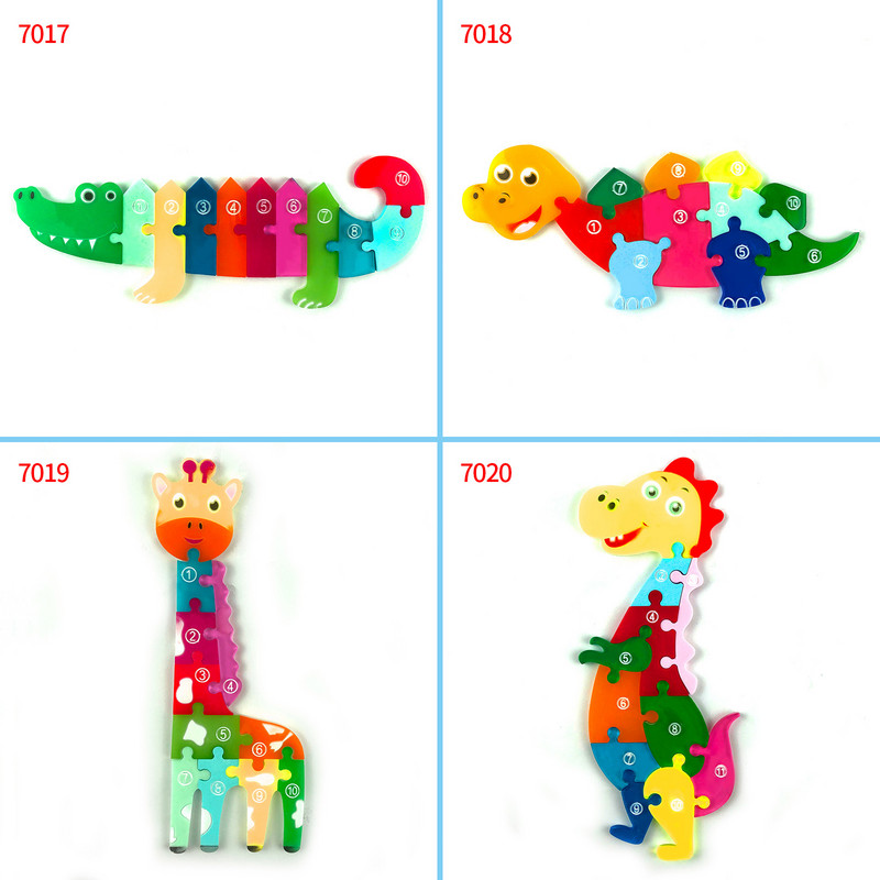 DIY dinoszaurusz zsiráf kirakós játék Krokodil ragasztóforma dinoszaurusz gyerekeknek szilikon epoxigyanta forma