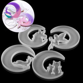 1db Moon Cat Deer epoxigyanta formák Unicorn Angel UV gyanta formák szilikon barkács ékszerekhez, leletek Szilikon forma