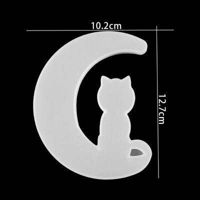1db Moon Cat Deer epoxigyanta formák Unicorn Angel UV gyanta formák szilikon barkács ékszerekhez, leletek Szilikon forma