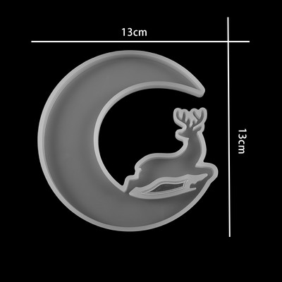 1db Moon Cat Deer epoxigyanta formák Unicorn Angel UV gyanta formák szilikon barkács ékszerekhez, leletek Szilikon forma