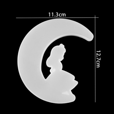 1db Moon Cat Deer epoxigyanta formák Unicorn Angel UV gyanta formák szilikon barkács ékszerekhez, leletek Szilikon forma