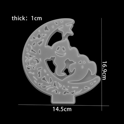 1db Moon Cat Deer epoxigyanta formák Unicorn Angel UV gyanta formák szilikon barkács ékszerekhez, leletek Szilikon forma