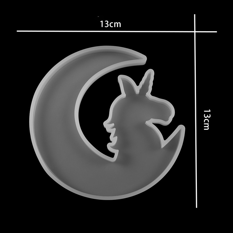 1db Moon Cat Deer epoxigyanta formák Unicorn Angel UV gyanta formák szilikon barkács ékszerekhez, leletek Szilikon forma