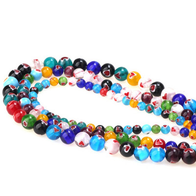 6mm/8mm/10mm többszínű kerek, lapos alakú Evil Eye lámpatest üvegezett üveggyöngyök karkötő nyaklánchoz barkács ékszerkészítéshez