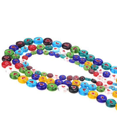 6mm/8mm/10mm többszínű kerek, lapos alakú Evil Eye lámpatest üvegezett üveggyöngyök karkötő nyaklánchoz barkács ékszerkészítéshez