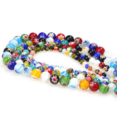 6mm/8mm/10mm többszínű kerek, lapos alakú Evil Eye lámpatest üvegezett üveggyöngyök karkötő nyaklánchoz barkács ékszerkészítéshez