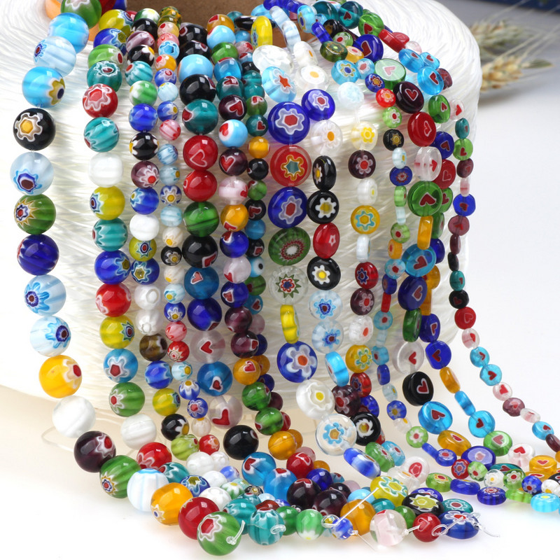 6mm/8mm/10mm többszínű kerek, lapos alakú Evil Eye lámpatest üvegezett üveggyöngyök karkötő nyaklánchoz barkács ékszerkészítéshez