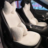 Autós fejtámla nyakpárna Univerzális deréktámasztó párna Automatikus aranyos plüss ülések Háttámla Nappárna Autós kiegészítők