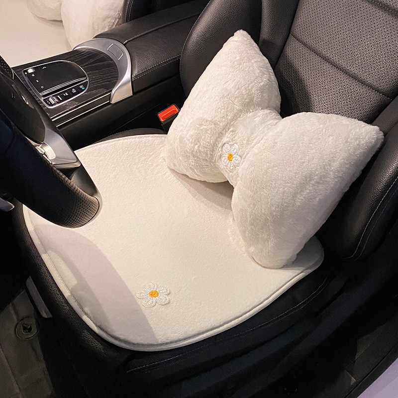 Autós fejtámla nyakpárna Univerzális deréktámasztó párna Automatikus aranyos plüss ülések Háttámla Nappárna Autós kiegészítők