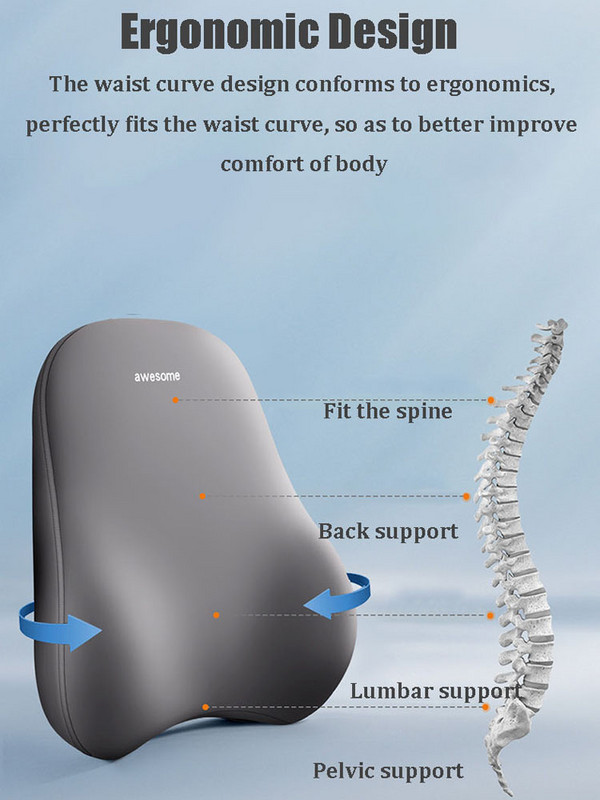Perna auto Perna cu spumă cu memorie pentru gât Suport lombar cervical Tetiera automată Pernă pentru spate Pernă pentru spate Seturi de decorare interioară a mașinii