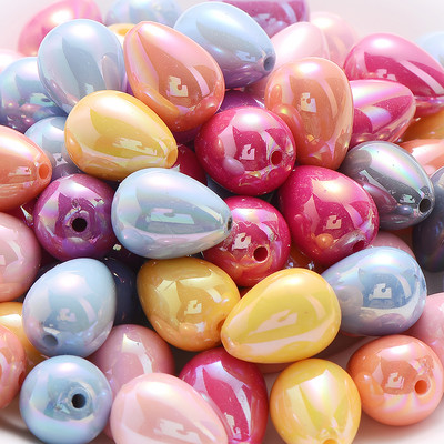 20 de bucăți acrilic în formă de inimă ABS culoare margele distanțiere amestec de picături de apă margele libere pentru realizarea de bijuterii DIY accesorii de mărgele de brățară