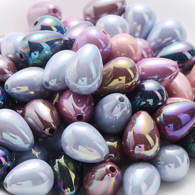 20 de bucăți acrilic în formă de inimă ABS culoare margele distanțiere amestec de picături de apă margele libere pentru realizarea de bijuterii DIY accesorii de mărgele de brățară