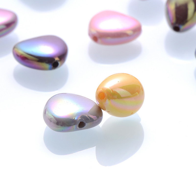 20 de bucăți acrilic în formă de inimă ABS culoare margele distanțiere amestec de picături de apă margele libere pentru realizarea de bijuterii DIY accesorii de mărgele de brățară