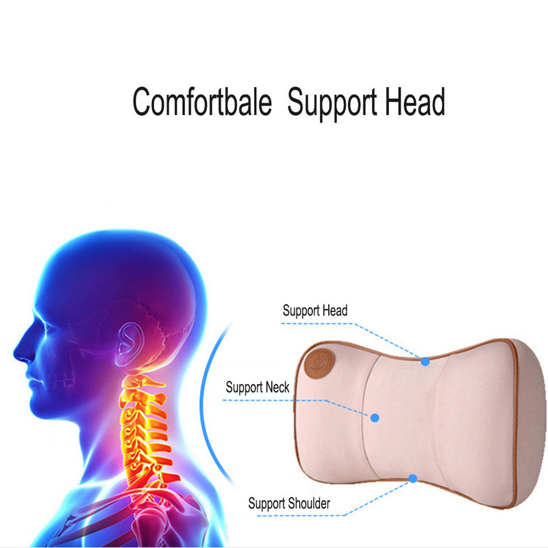 Naslon za glavu u automobilu Jastuk za sjedalo za glavu Jastuk za vrat Naslon od memorijske pjene Pamučna navlaka za auto Putna potpora Tkanina Meka mreža za dom
