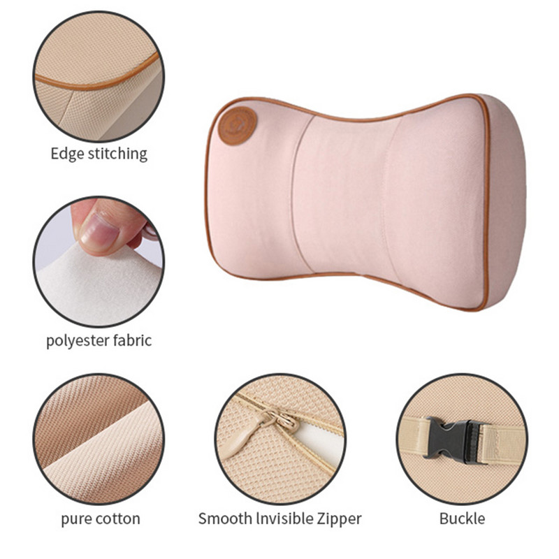 Naslon za glavu u automobilu Jastuk za sjedalo za glavu Jastuk za vrat Naslon od memorijske pjene Pamučna navlaka za auto Putna potpora Tkanina Meka mreža za dom