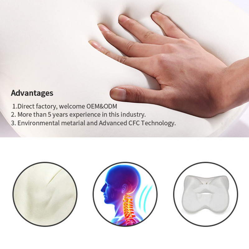 Naslon za glavu u automobilu Jastuk za sjedalo za glavu Jastuk za vrat Naslon od memorijske pjene Pamučna navlaka za auto Putna potpora Tkanina Meka mreža za dom