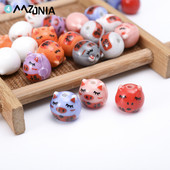 12 mm slatka prasica keramičke perle mješovitih boja porculanske perle s rupama za životinje za DIY rukotvorine narukvice Dodaci za izradu nakita