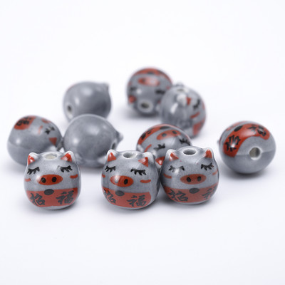 12 mm slatka prasica keramičke perle mješovitih boja porculanske perle s rupama za životinje za DIY rukotvorine narukvice Dodaci za izradu nakita