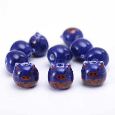 12 mm slatka prasica keramičke perle mješovitih boja porculanske perle s rupama za životinje za DIY rukotvorine narukvice Dodaci za izradu nakita