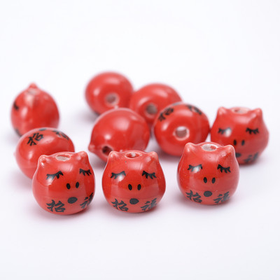 12 mm slatka prasica keramičke perle mješovitih boja porculanske perle s rupama za životinje za DIY rukotvorine narukvice Dodaci za izradu nakita